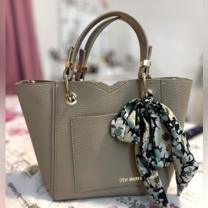 Steve Madden Purse With Floral Scarf Crossbody With Handles